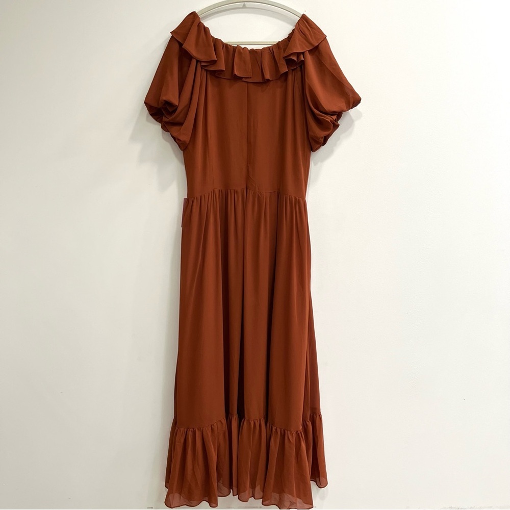 Ivy City Co. Billie Dress brown-tone Amber Chiffon Sienna Brown Maxi Dress 14 - Picture 4 of 11